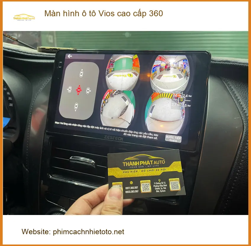 Chị Thảo nâng cấp màn hình Vios 360 tại Quận 7 để lái xe an toàn hơn