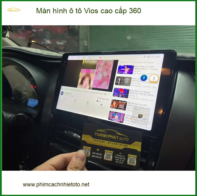 Anh Khải lắp màn hình ô tô Vios cao cấp 360 tại Nhà Bè để dễ dàng đậu xe hơn