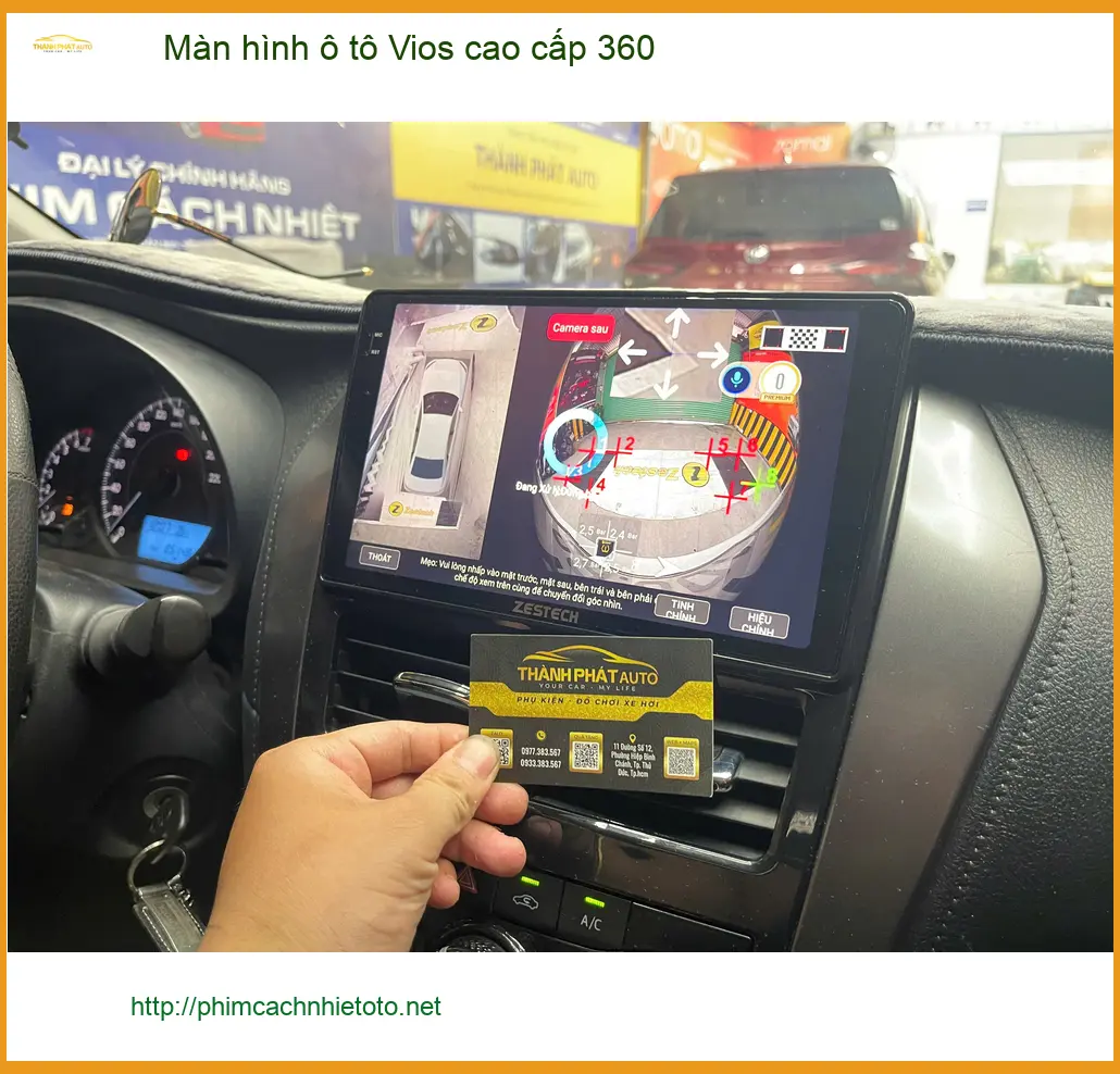 Anh Khải lắp màn hình ô tô Vios cao cấp 360 tại Nhà Bè để dễ dàng đậu xe hơn ảnh thực tế 3