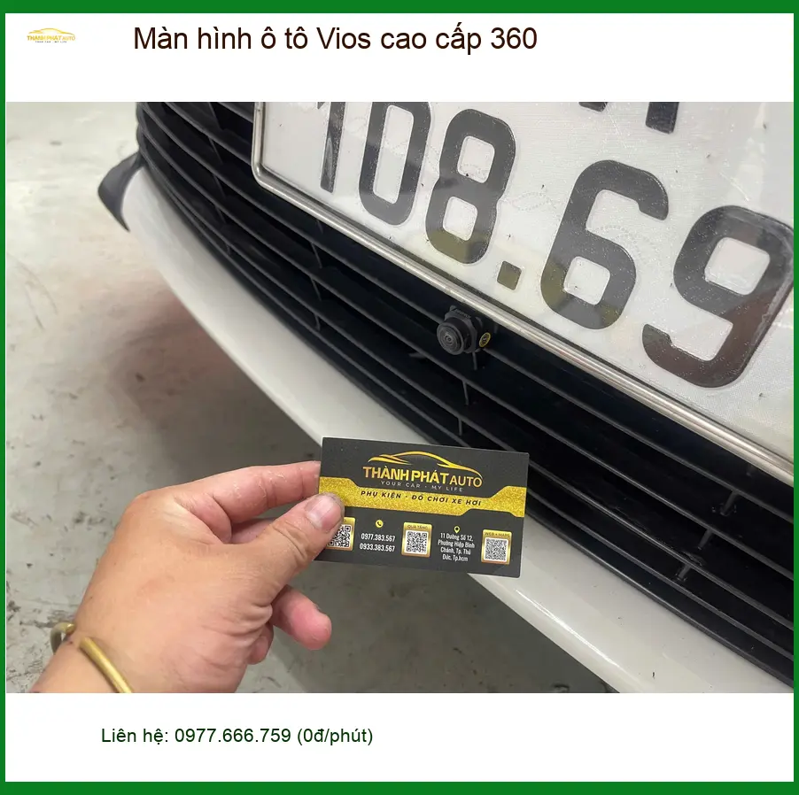 Anh Khải lắp màn hình ô tô Vios cao cấp 360 tại Nhà Bè để dễ dàng đậu xe hơn ảnh thực tế 4