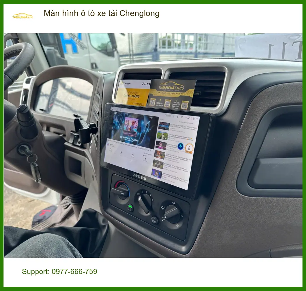 Chú Tấn lắp màn hình ô tô xe tải Chenglong H7 tại Gò Vấp để thuận tiện công việc ảnh thực tế 5