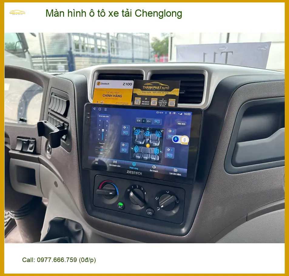 Anh Khải lắp màn hình ô tô cho xe tải Chenglong H7 tại Quận 2 để thuận tiện di chuyển ảnh thực tế 3