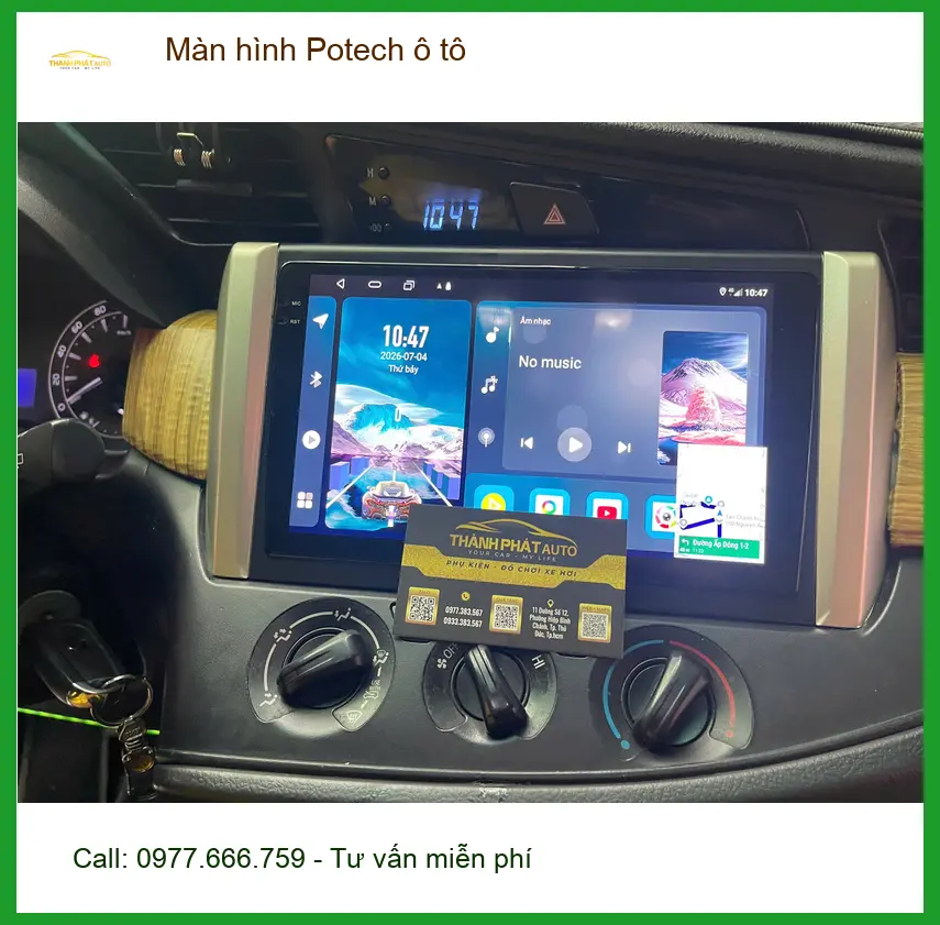Chị Hằng lắp màn hình Potech ô tô Suzuki XL7 tại Hóc Môn để trải nghiệm công nghệ mới ảnh thực tế 3