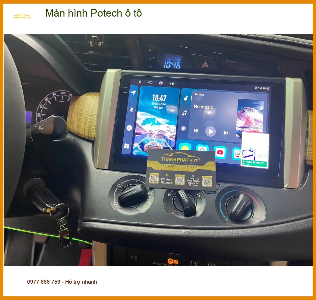 Anh Phúc lắp Màn hình Potech ô tô Toyota Cross tại Thủ Đức giá tốt ảnh thực tế 2