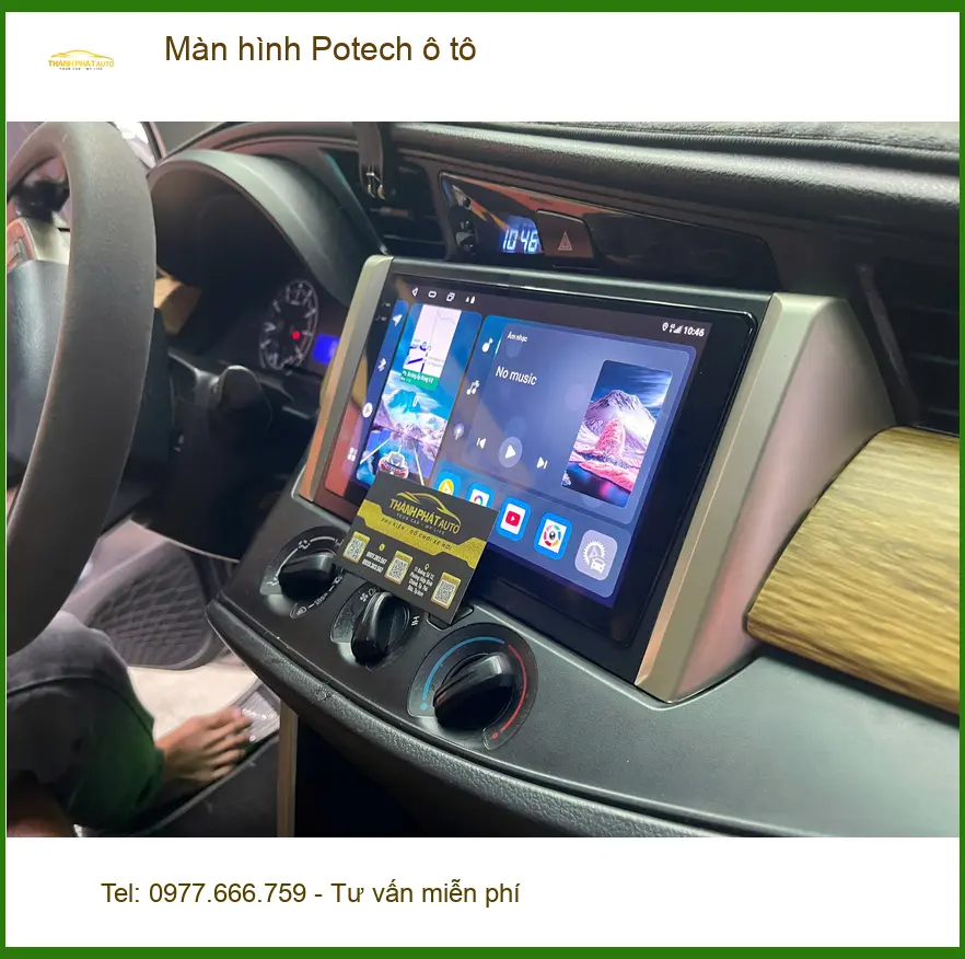 Anh Phúc lắp Màn hình Potech ô tô Toyota Cross tại Thủ Đức giá tốt ảnh thực tế 3