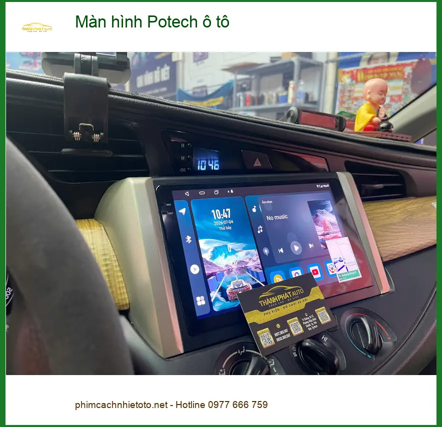 Anh Phúc lắp Màn hình Potech ô tô Toyota Cross tại Thủ Đức giá tốt ảnh thực tế 4