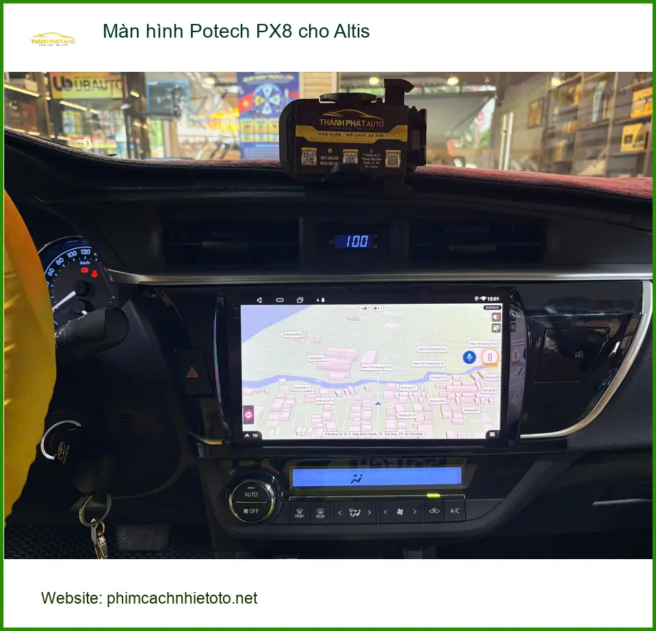 Anh Khải lắp màn hình Potech PX8 Altis Quận Nhà Bè nâng cấp xe ảnh thực tế 2