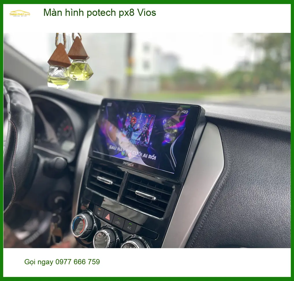 Anh Trọng lắp màn hình Potech PX8 cho Vios tại Quận Huyện Cần Giờ