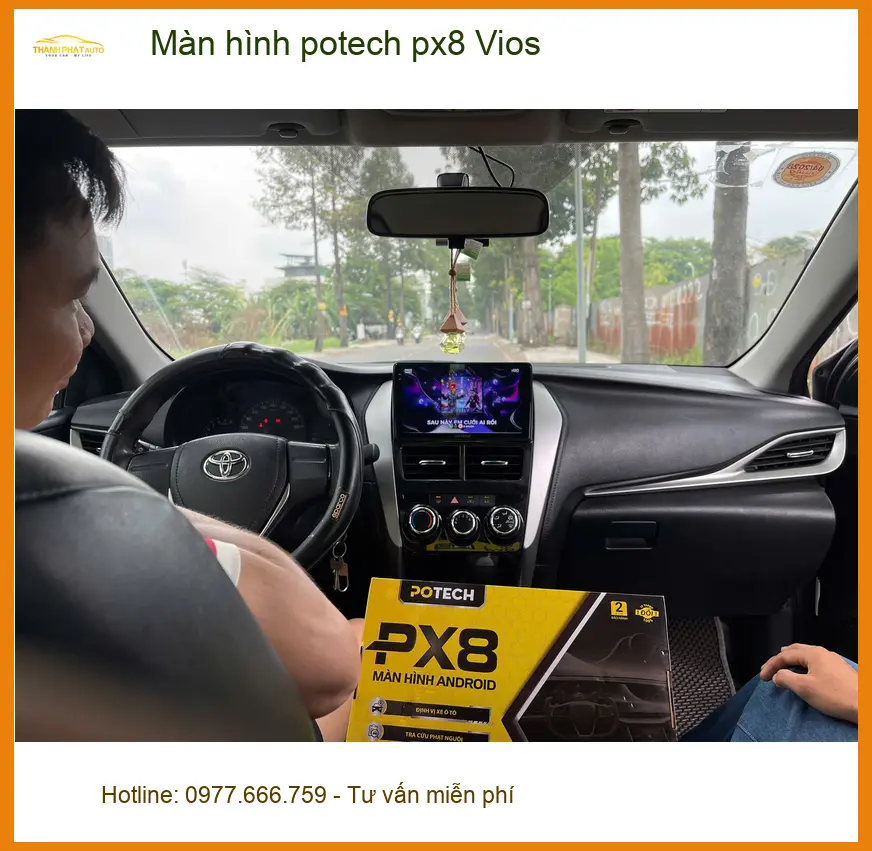 Anh Trọng lắp màn hình Potech PX8 cho Vios tại Quận Huyện Cần Giờ ảnh thực tế 3
