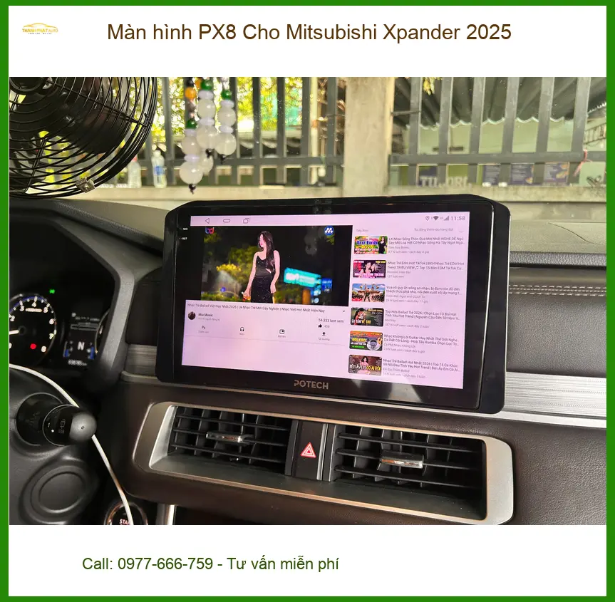 Anh Duy lắp Màn hình PX8 cho Mitsubishi Xpander 2025 tại Quận Tân Phú