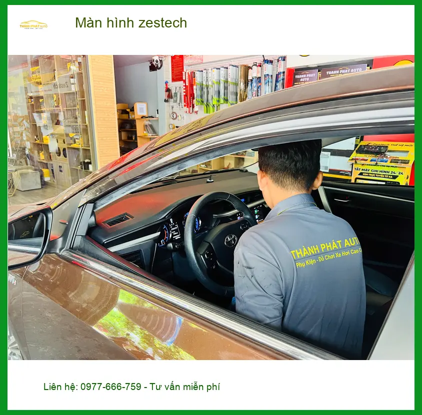 Anh Khang lắp Màn hình Zestech cho Hyundai Santa Fe tại Quận 4
