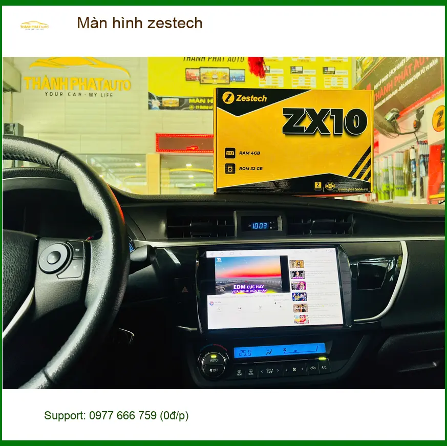 Anh Khang lắp Màn hình Zestech cho Hyundai Santa Fe tại Quận 4 ảnh thực tế 2