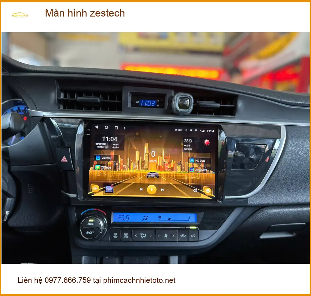 Anh Khang lắp Màn hình Zestech cho Hyundai Santa Fe tại Quận 4 ảnh thực tế 4