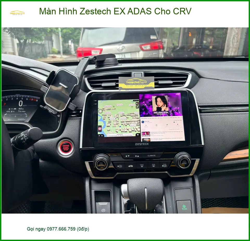 Anh Kiên lắp Màn Hình Zestech EX ADAS cho CRV tại Bình Chánh vì cần ADAS hỗ trợ ảnh thực tế 2