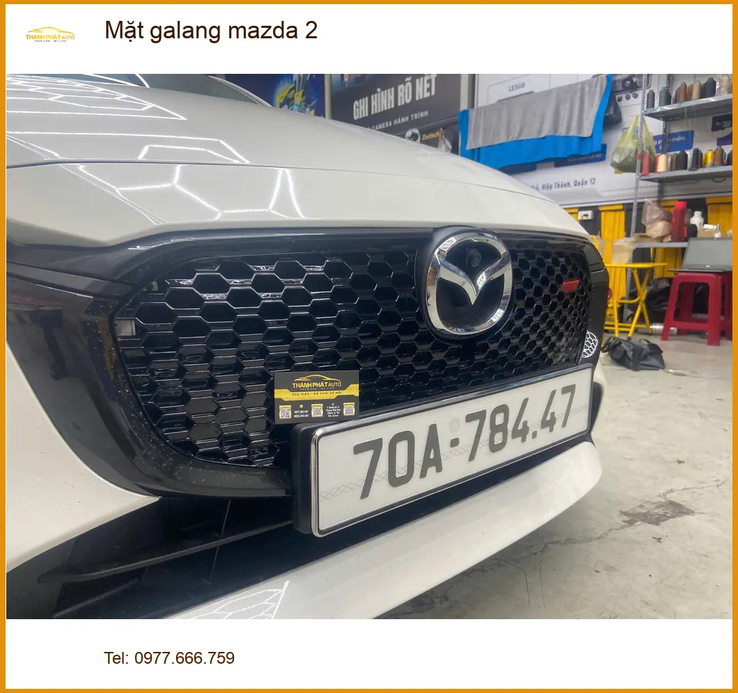 Chị Thanh nâng cấp mặt galang Mazda 2 tại Quận 9 để thay đổi diện mạo xe ảnh thực tế 3