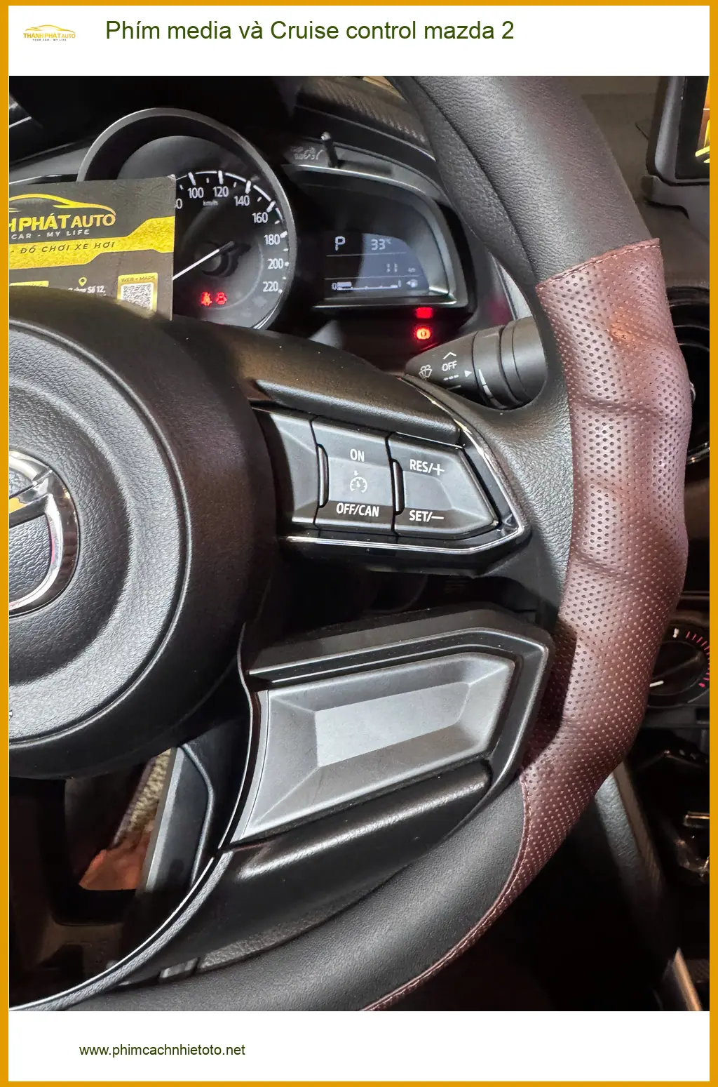Anh Khải độ Phím media và Cruise control Mazda 2 ở Cần Giờ ảnh thực tế 5