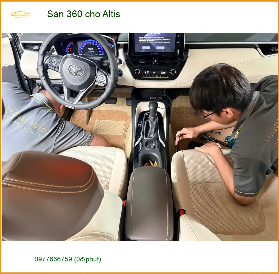 Chị Thảo lắp Sàn 360 cho Altis tại Gò Vấp giúp xe sạch đẹp ảnh thực tế 2