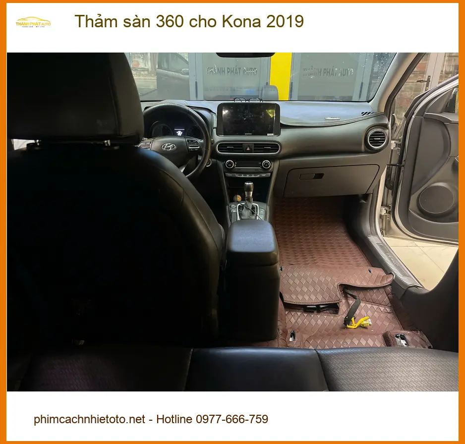 Anh Quang lắp thảm sàn 360 cho Kona 2019 tại Quận 7 để nội thất sạch sẽ hơn