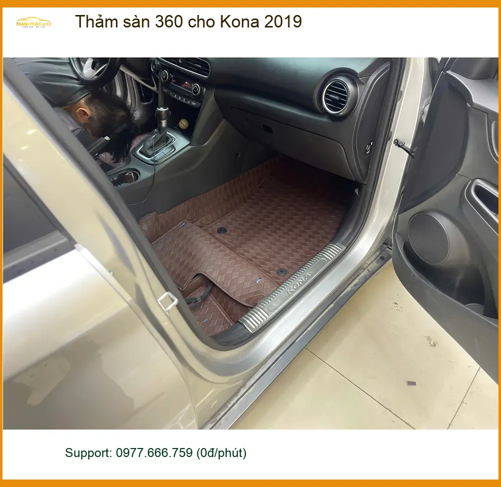 Anh Quang lắp thảm sàn 360 cho Kona 2019 tại Quận 7 để nội thất sạch sẽ hơn ảnh thực tế 4