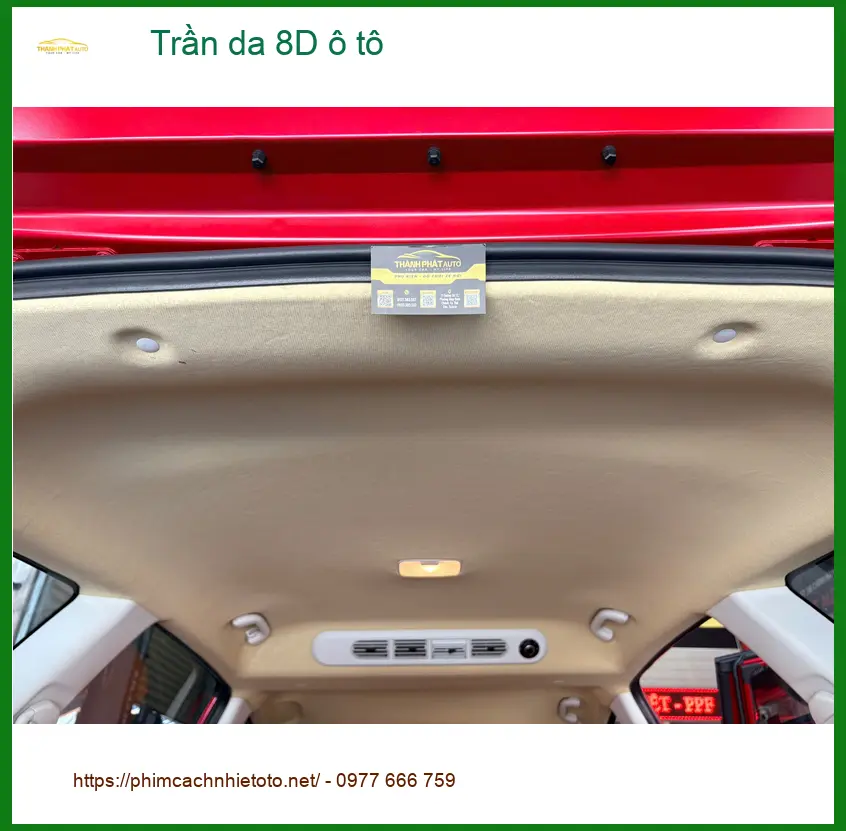Anh Thạch bọc trần da 8D ô tô Toyota Camry tại Cần Giờ chống ẩm mốc