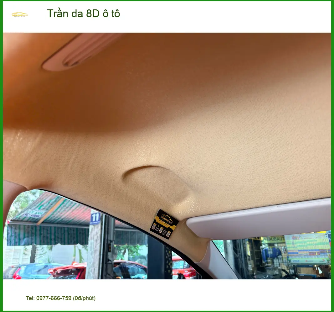 Anh Thạch bọc trần da 8D ô tô Toyota Camry tại Cần Giờ chống ẩm mốc ảnh thực tế 2