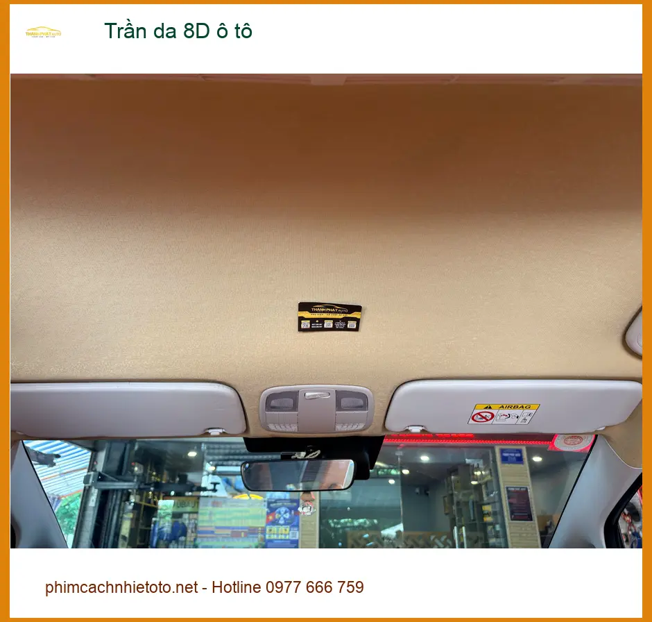 Anh Thạch bọc trần da 8D ô tô Toyota Camry tại Cần Giờ chống ẩm mốc ảnh thực tế 4