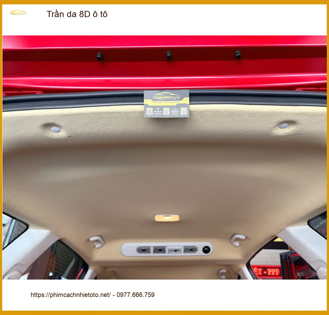 Chị Thảo Vy bọc trần da 8D ô tô Hyundai Accent Quận 1 để nâng tầm nội thất ảnh thực tế 3
