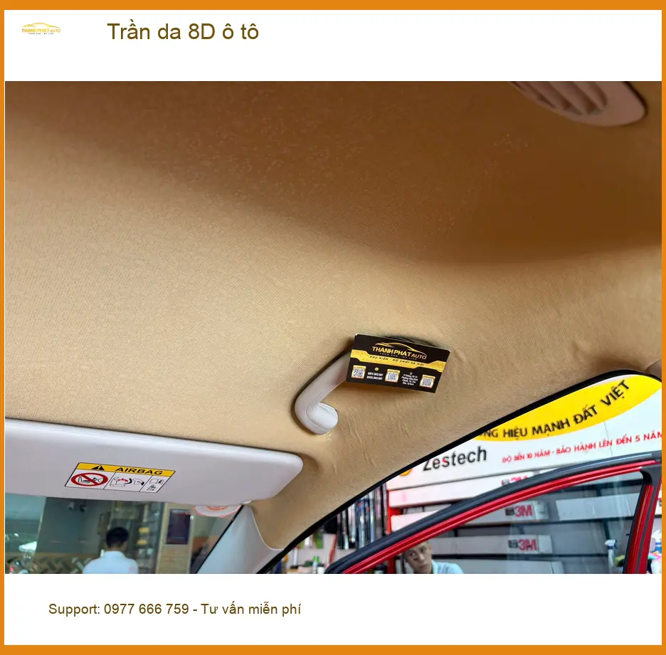 Chị Thảo Vy bọc trần da 8D ô tô Hyundai Accent Quận 1 để nâng tầm nội thất ảnh thực tế 4
