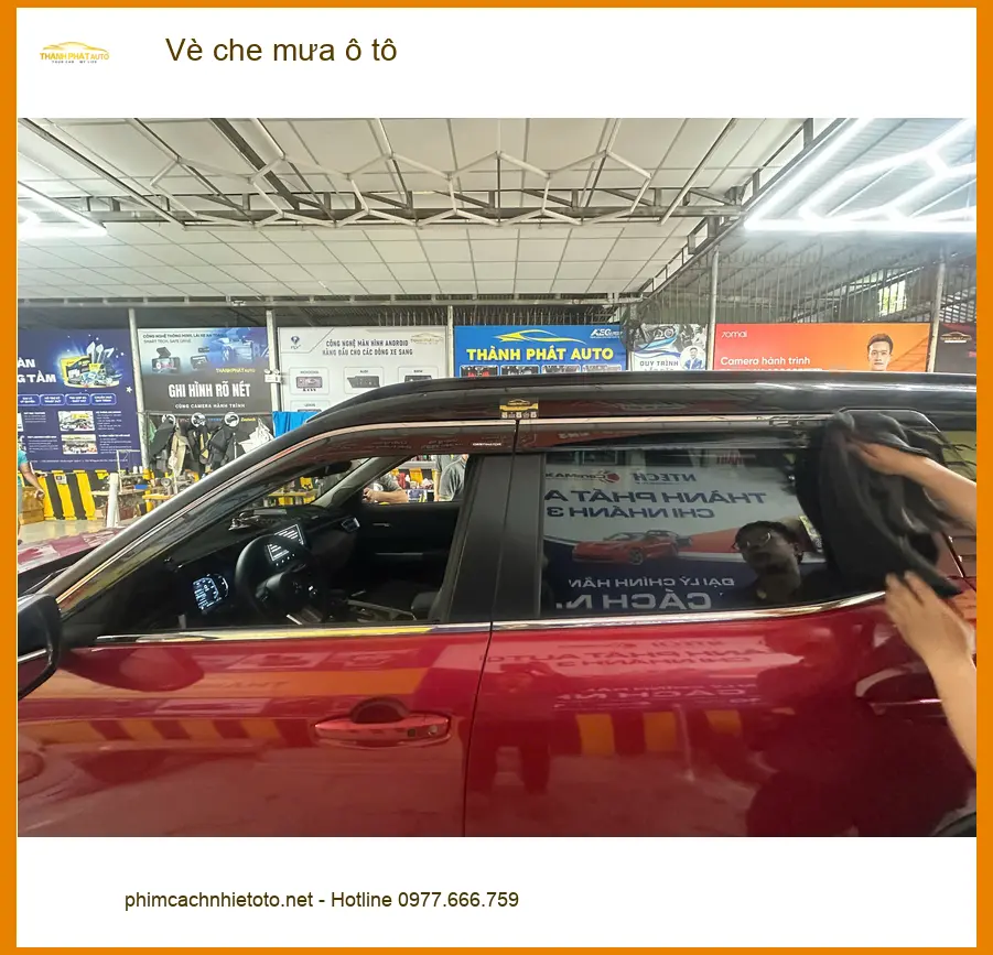 Bác Thanh lắp vè che mưa ô tô cho Hyundai Creta tại Bình Tân tránh hắt nước ảnh thực tế 3