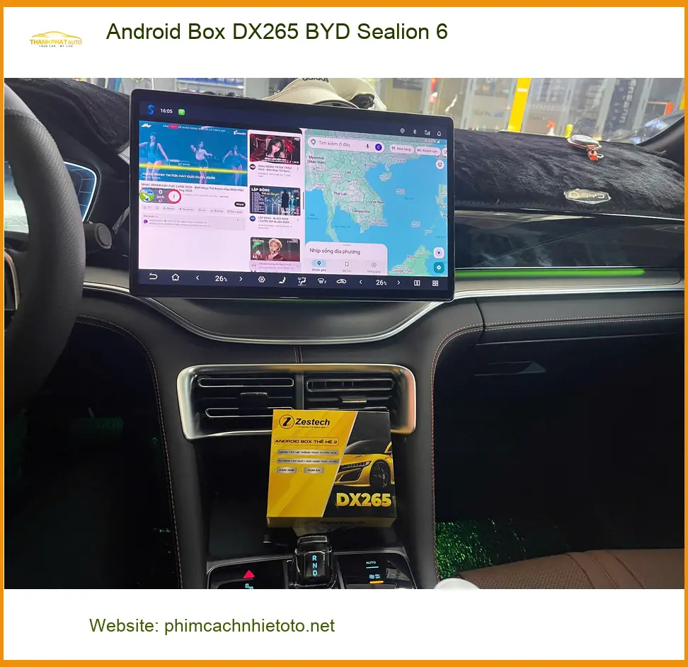 Chú Minh lắp Android Box DX265 BYD Sealion 6 tại Quận 9 để lái xe tiện nghi hơn ảnh thực tế 2