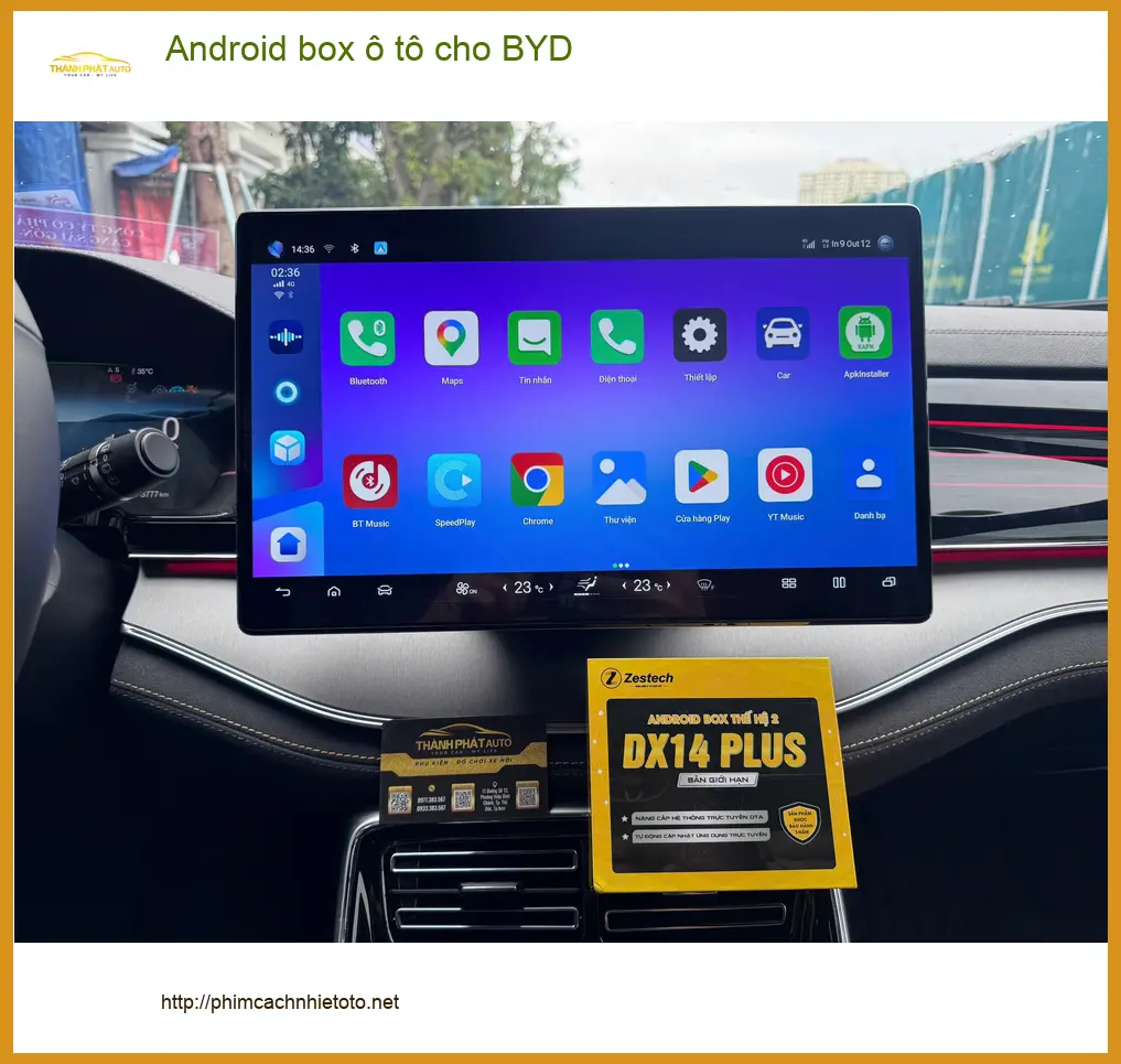 Anh Vỹ lắp Android box ô tô cho BYD tại Quận 9, biến màn zin thành Smart TV