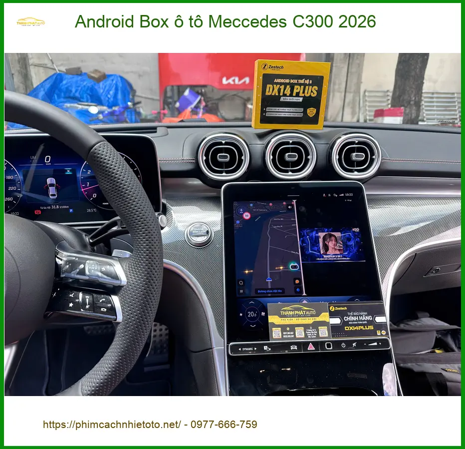 Địa chỉ lắp Android Box ô tô Mercedes C300 2026 chính hãng tại Quận 12 ảnh thực tế 2