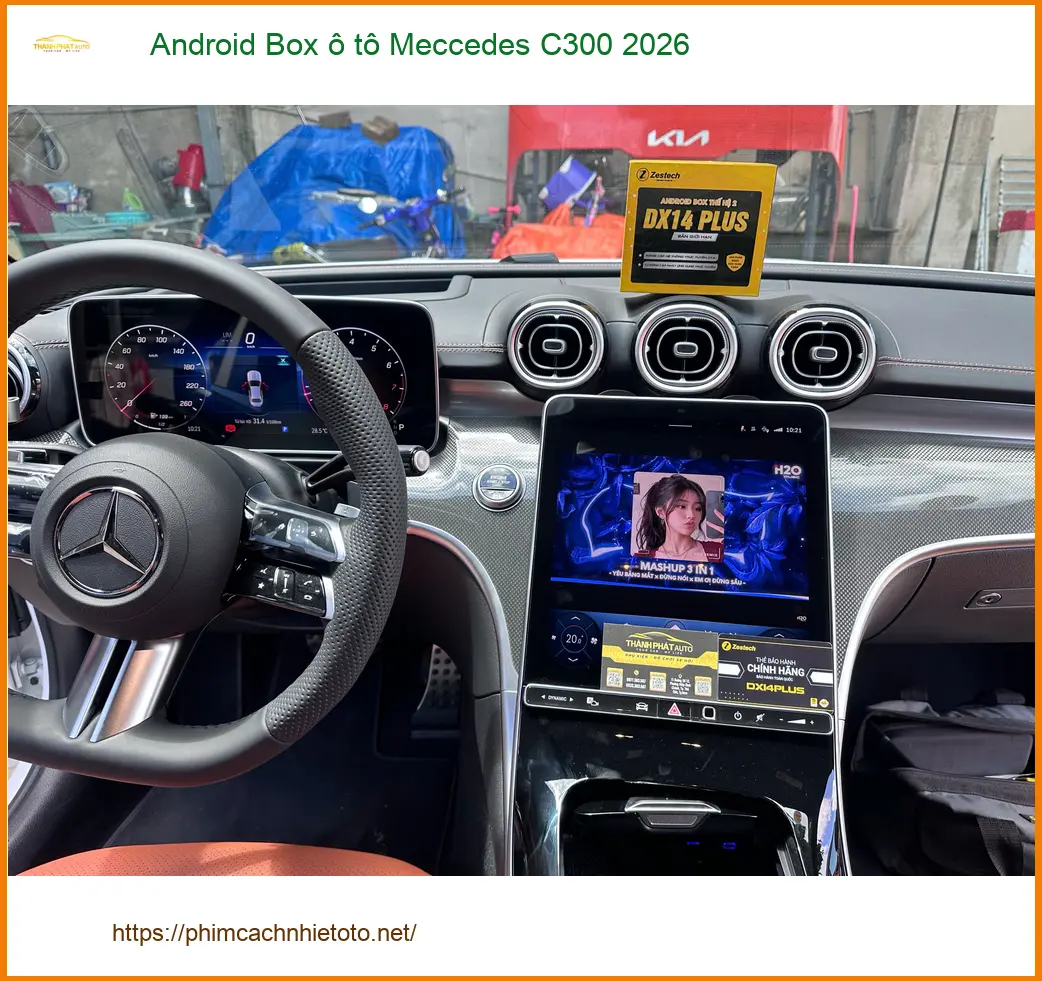 Địa chỉ lắp Android Box ô tô Mercedes C300 2026 chính hãng tại Quận 12 ảnh thực tế 3