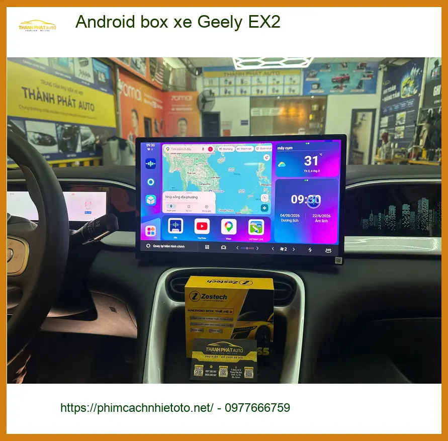 Anh Long lắp Android box xe Geely EX2 Quận 6 để giải trí đa phương tiện
