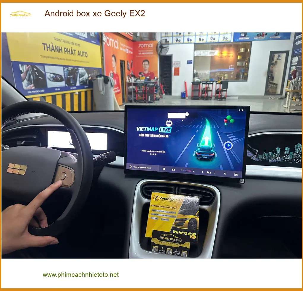 Địa chỉ lắp Android box xe Geely EX2 uy tín tại Quận Gò Vấp ảnh thực tế 2