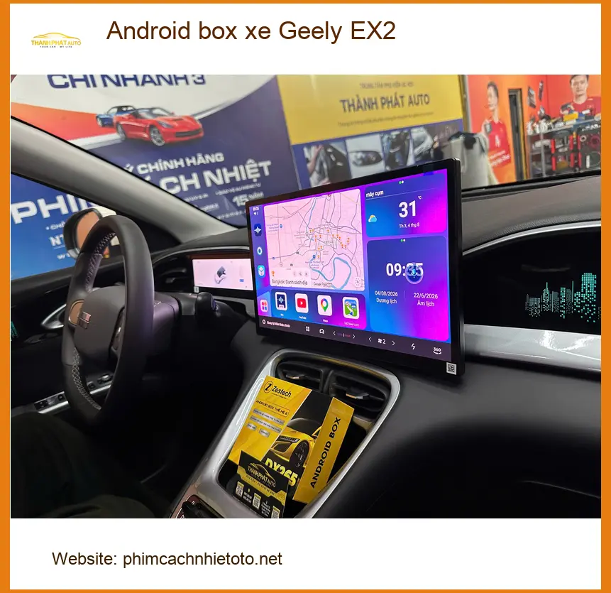 Anh Tấn lắp Android box cho Geely EX2 tại Hóc Môn tìm giải pháp giải trí ảnh thực tế 3