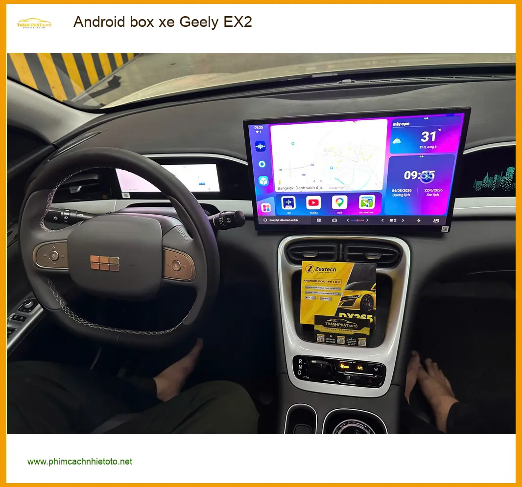 Địa chỉ lắp Android box xe Geely EX2 uy tín tại Quận Gò Vấp ảnh thực tế 4