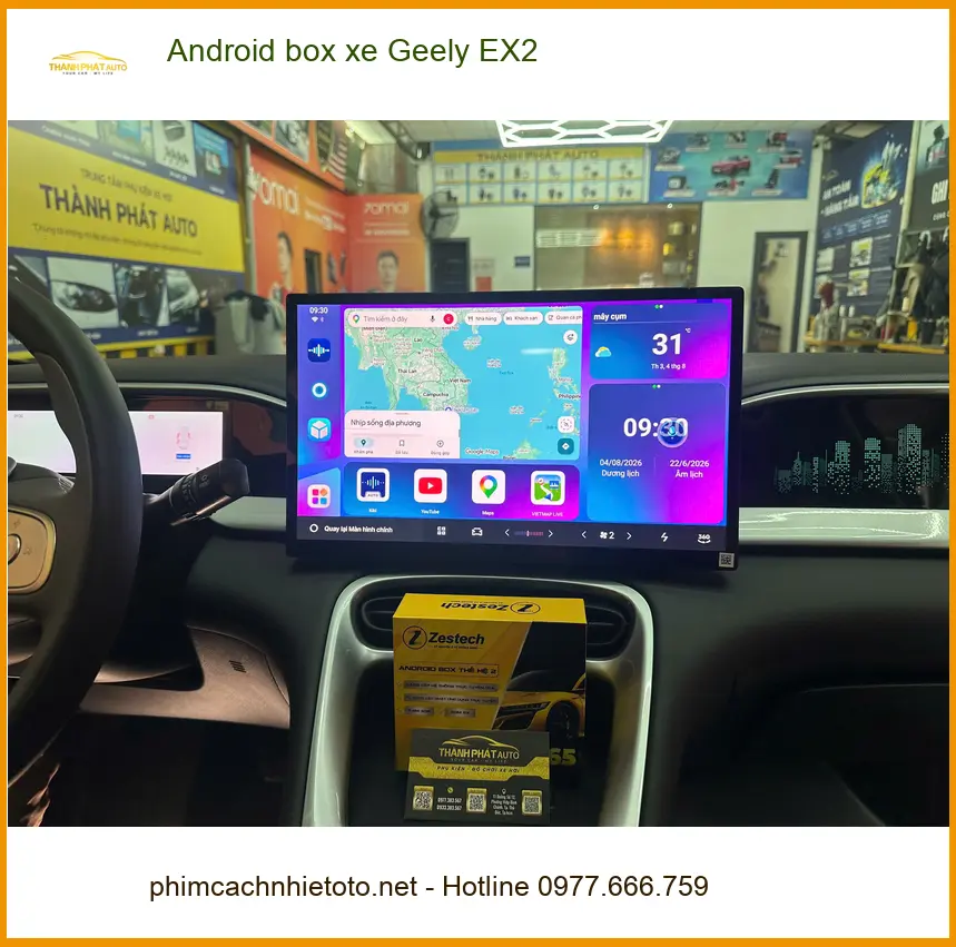 Anh Tấn lắp Android box cho Geely EX2 tại Hóc Môn tìm giải pháp giải trí ảnh thực tế 4