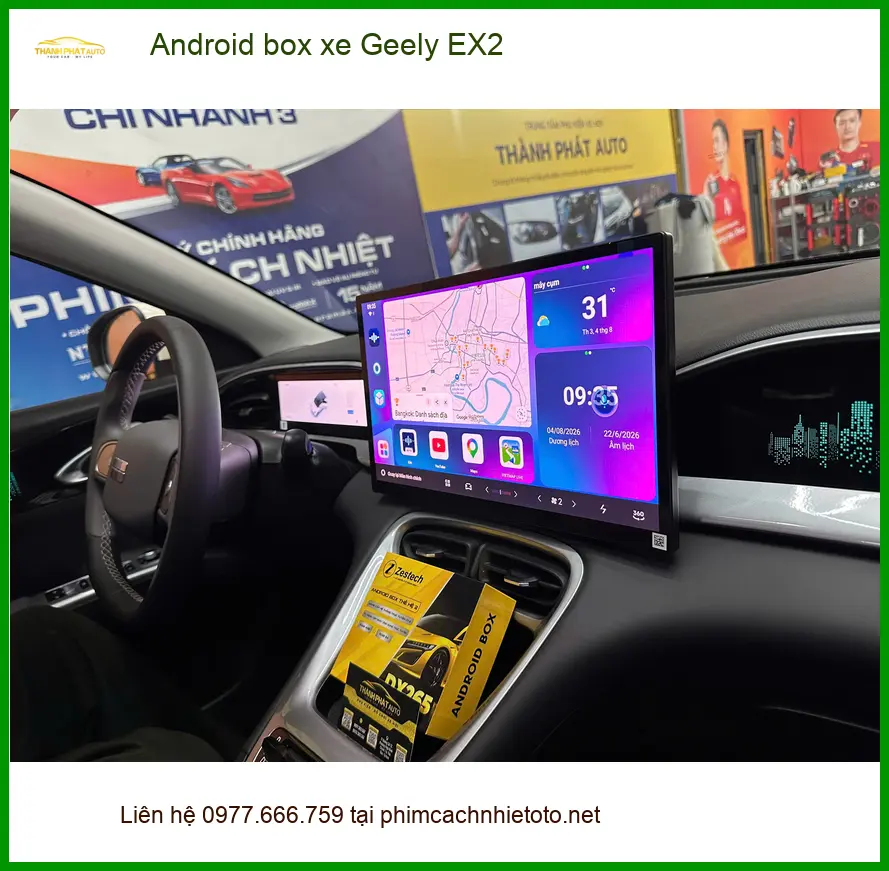 Địa chỉ lắp Android box xe Geely EX2 uy tín tại Quận Gò Vấp ảnh thực tế 5