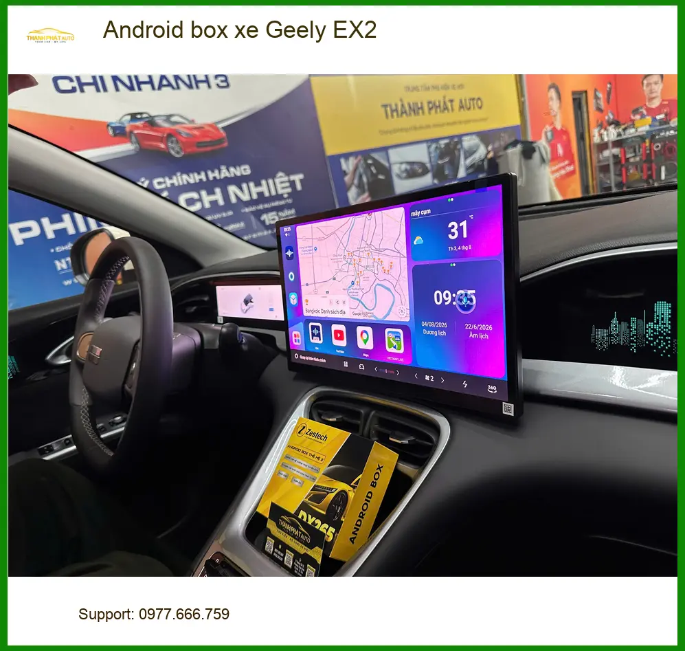 Anh Hào lắp Android box xe Geely EX2 tại Quận 1 để chuyến công tác không còn nhàm chán ảnh thực tế 2