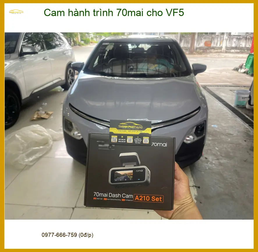 Anh Dũng lắp cam hành trình 70mai cho VF5 tại Quận 9 để an toàn hơn ảnh thực tế 3