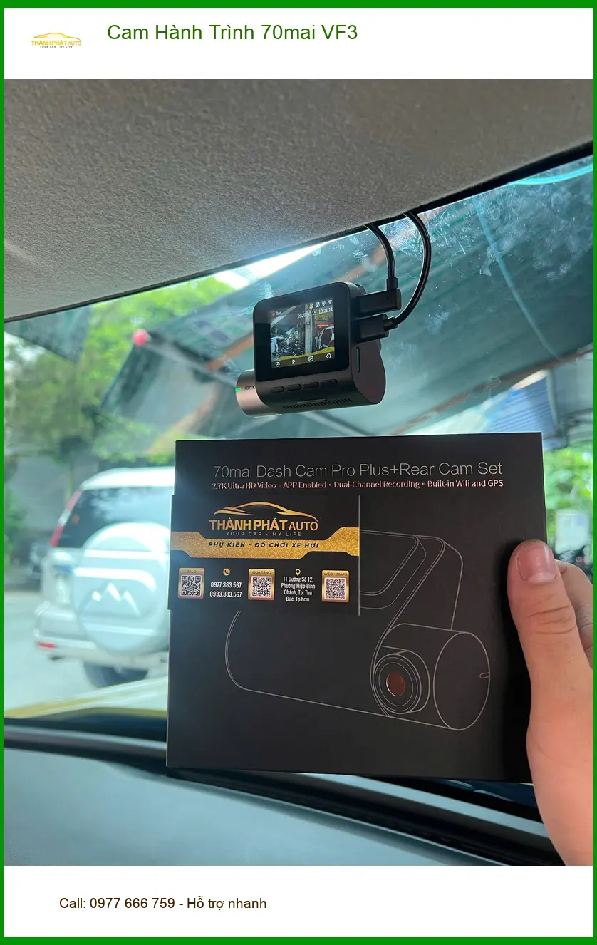 Chị Lan Anh lắp Cam Hành Trình 70mai VF3 tại Quận Thủ Đức uy tín