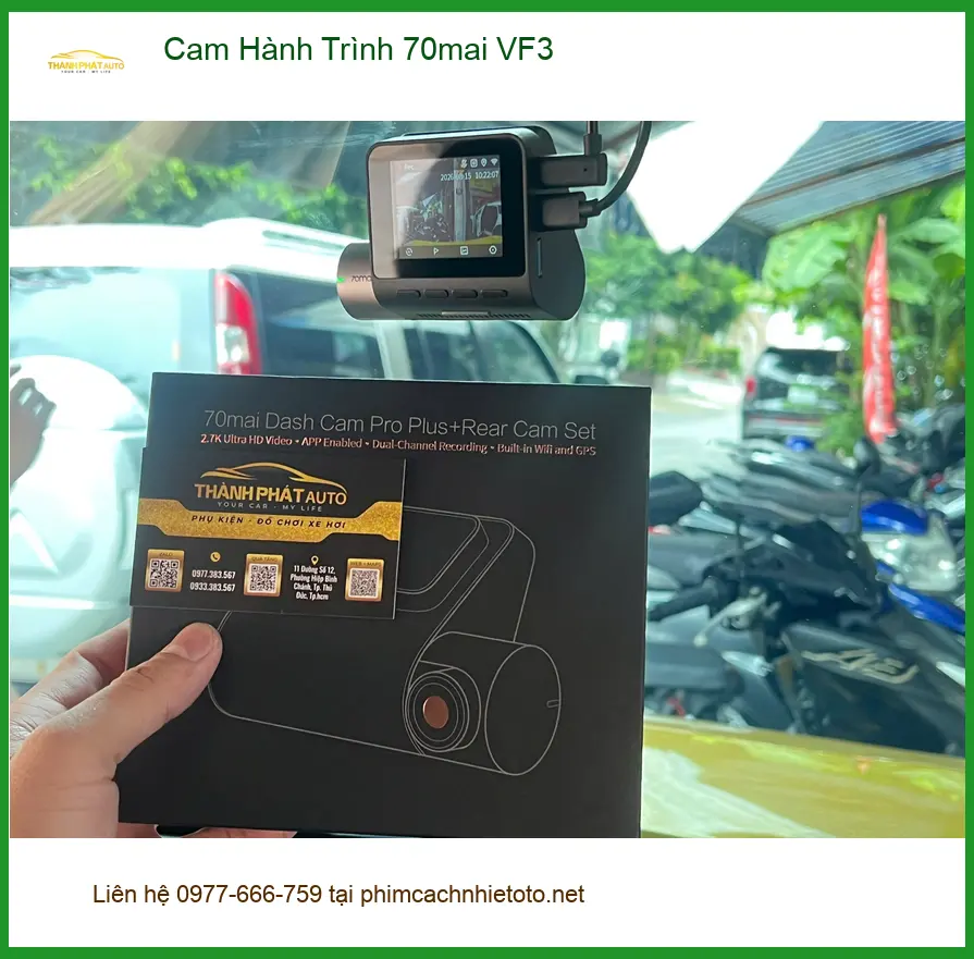 Chị Lan Anh lắp Cam Hành Trình 70mai VF3 tại Quận Thủ Đức uy tín ảnh thực tế 2