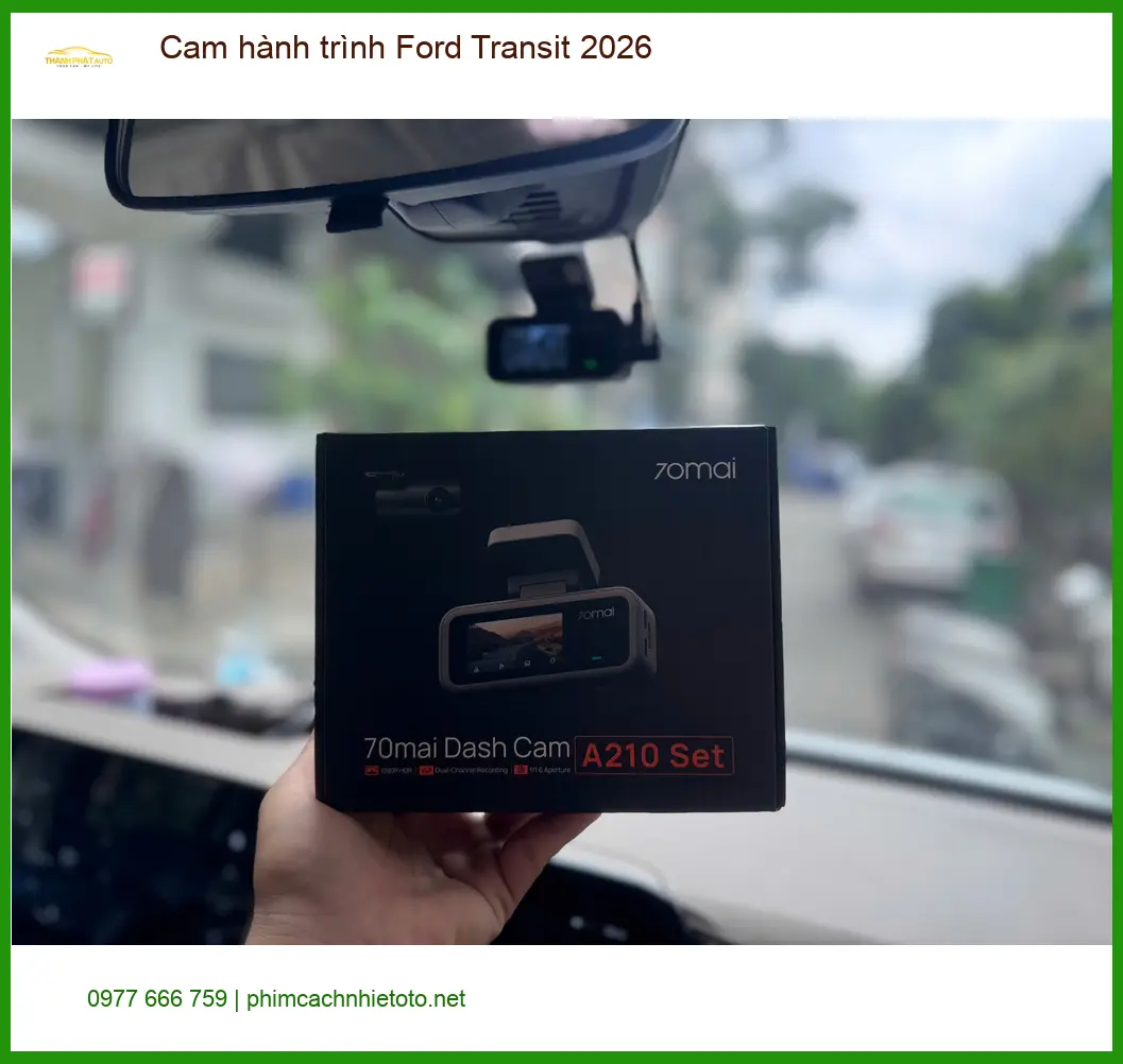Anh Bảo lắp cam hành trình Ford Transit 2026 tại Quận 9 để ghi lại lộ trình an toàn ảnh thực tế 5