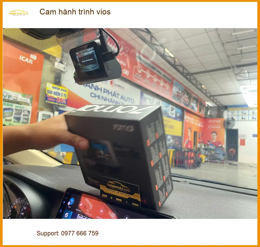 Anh Thành lắp cam hành trình cho Toyota Vios tại Quận 12 để ghi lại hành trình rõ nét ảnh thực tế 2