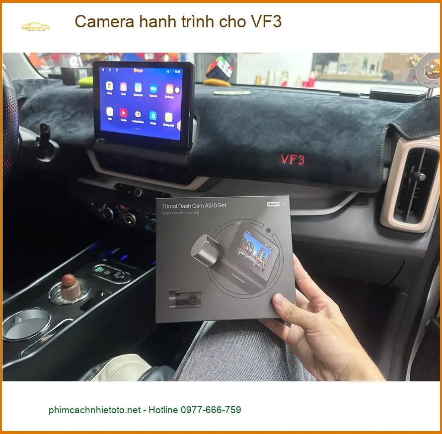 Chú Nam lắp Camera hành trình cho VinFast VF3 tại Quận 12 để an tâm lái xe ảnh thực tế 2