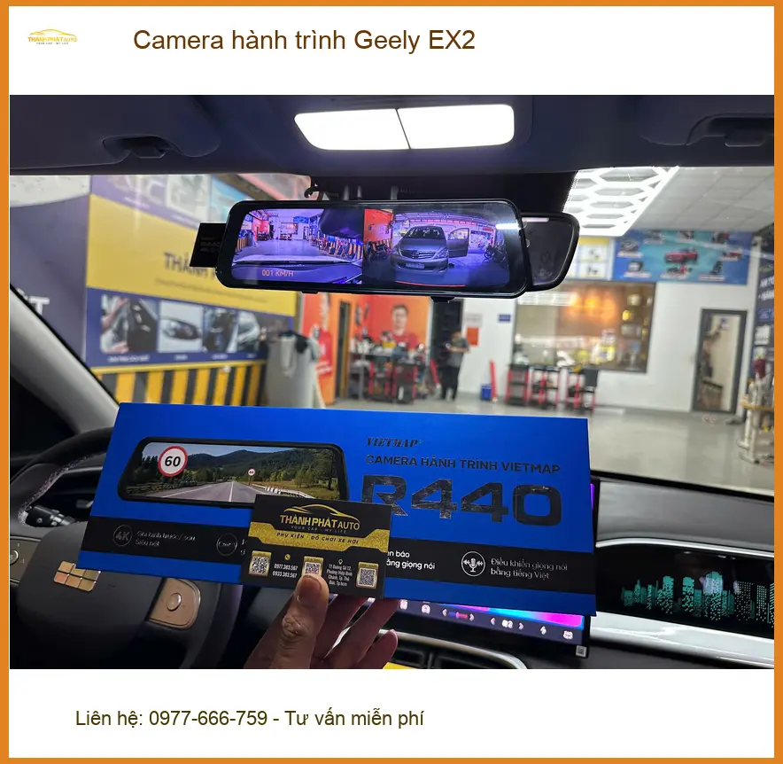 Anh Minh lắp Camera hành trình Geely EX2 tại Quận 12 để an tâm lái xe đường dài
