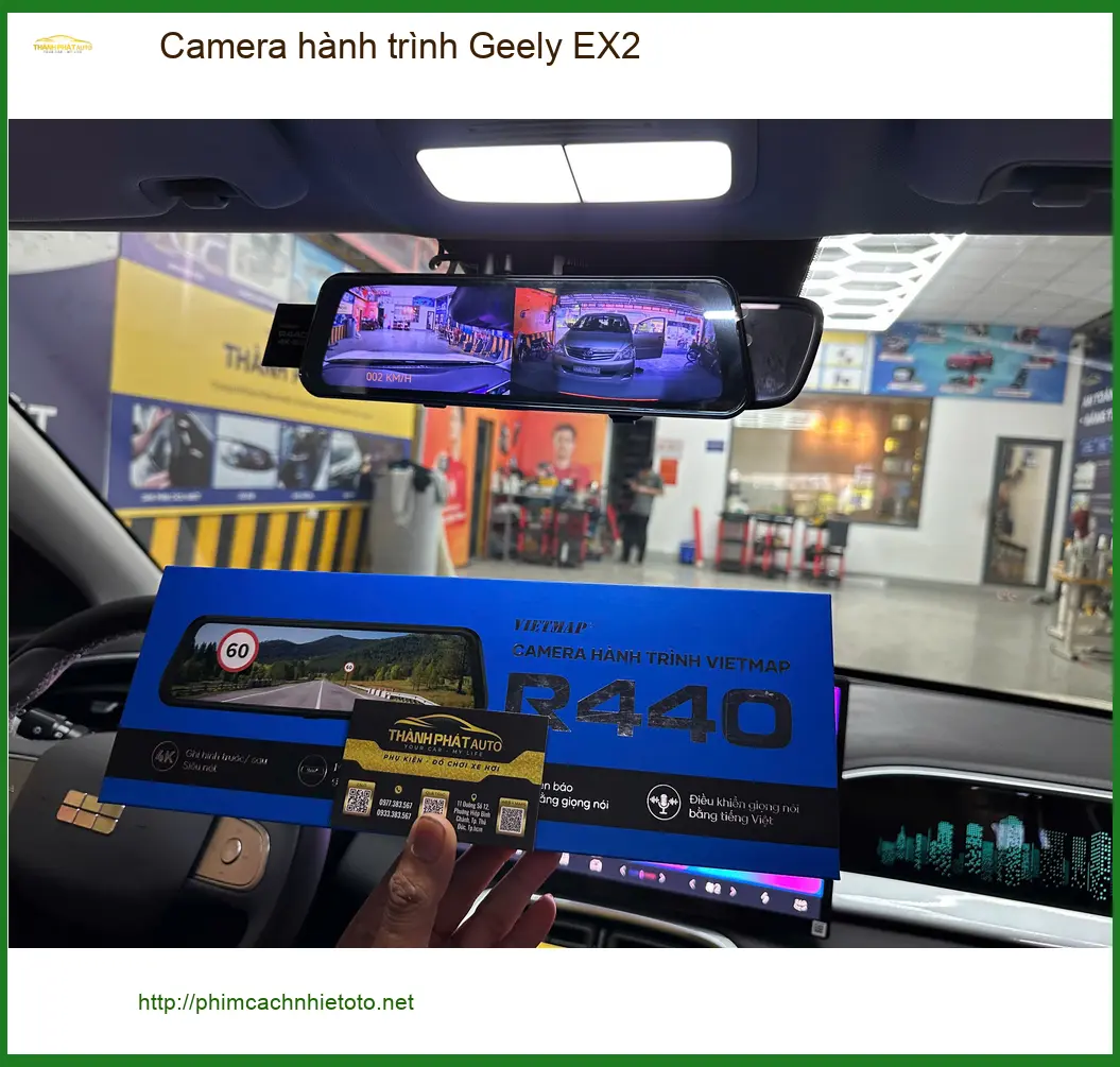 Anh Minh lắp Camera hành trình Geely EX2 tại Quận 12 để an tâm lái xe đường dài ảnh thực tế 4