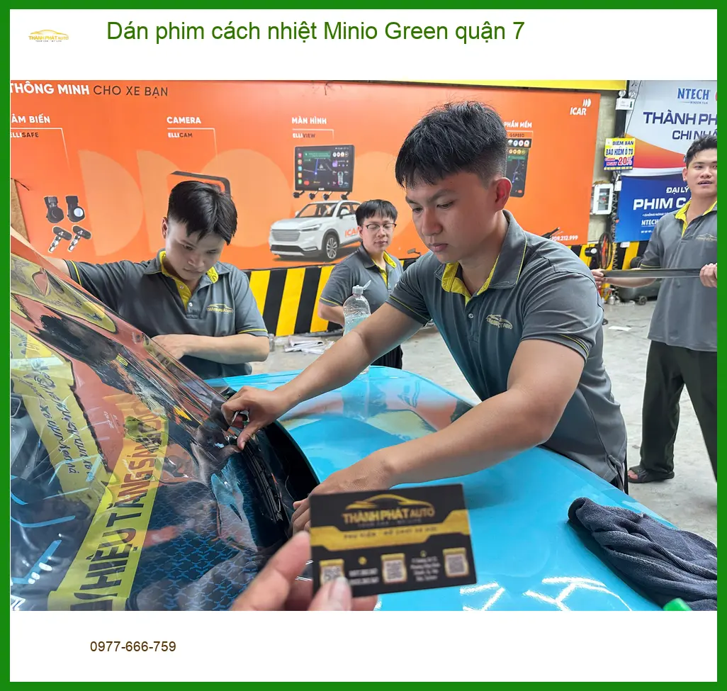 Trung Tâm Dán Phim Cách Nhiệt Ô Tô phim cách nhiệt Minio Green quận 7 - Thi Công Chuyên Nghiệp