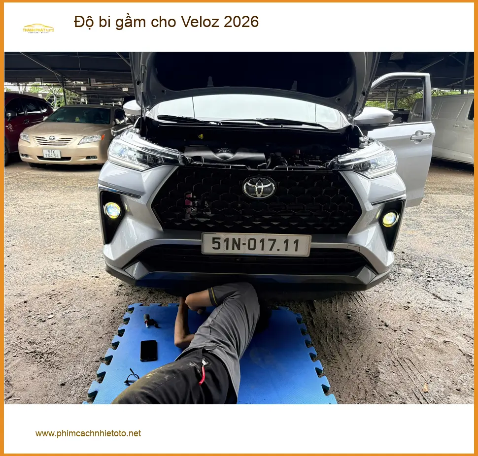 Anh Minh Khôi độ bi gầm cho Veloz 2026 vì đèn zin quá yếu tại Thủ Đức ảnh thực tế 2